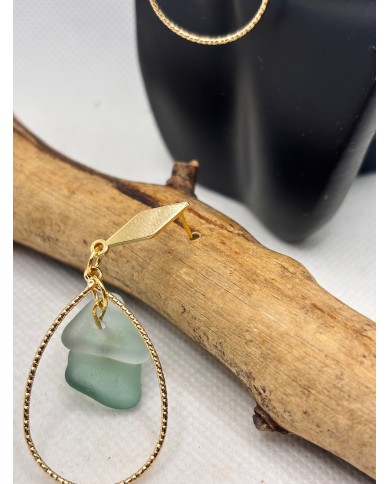 PENDIENTES ARTESANO CE CRISTAL MARINO O LÁGRIMAS DE SIRENA