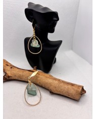 PENDIENTES ARTESANO CE CRISTAL MARINO O LÁGRIMAS DE SIRENA