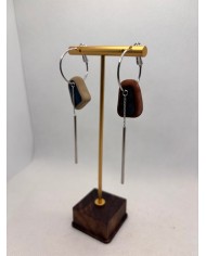 PENDIENTES ARTESANOS DE AZULEJOS DESGASTADOS POE EL MAR