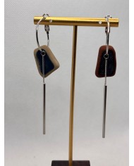 PENDIENTES ARTESANOS DE AZULEJOS DESGASTADOS POE EL MAR