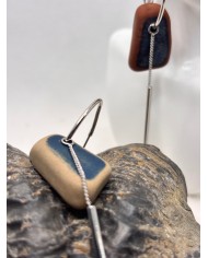 PENDIENTES ARTESANOS DE AZULEJOS DESGASTADOS POE EL MAR