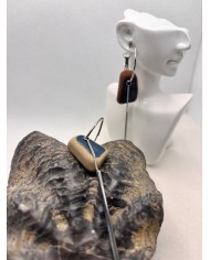 PENDIENTES ARTESANOS DE AZULEJOS DESGASTADOS POE EL MAR