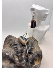 PENDIENTES ARTESANOS DE AZULEJOS DESGASTADOS POE EL MAR