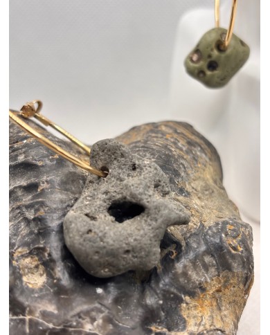 PENDIENTES ARTESANOS DE PIEDRAS DEL MAR