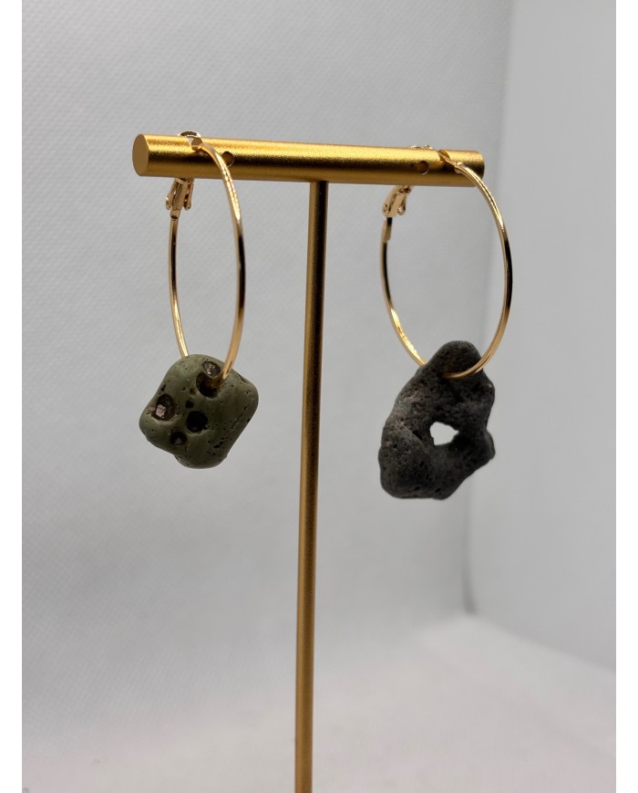 PENDIENTES ARTESANOS DE PIEDRAS DEL MAR