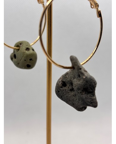 PENDIENTES ARTESANOS DE PIEDRAS DEL MAR