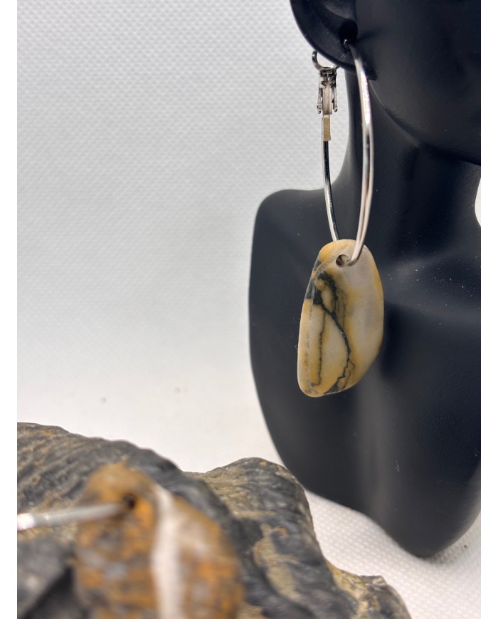 PENDIENTES ARTESANOS DE PIEDRAS DEL MEDITERRANEO