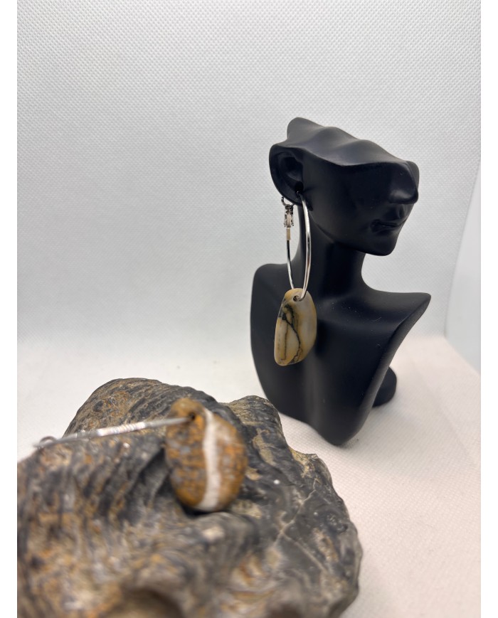 PENDIENTES ARTESANOS DE PIEDRAS DEL MEDITERRANEO