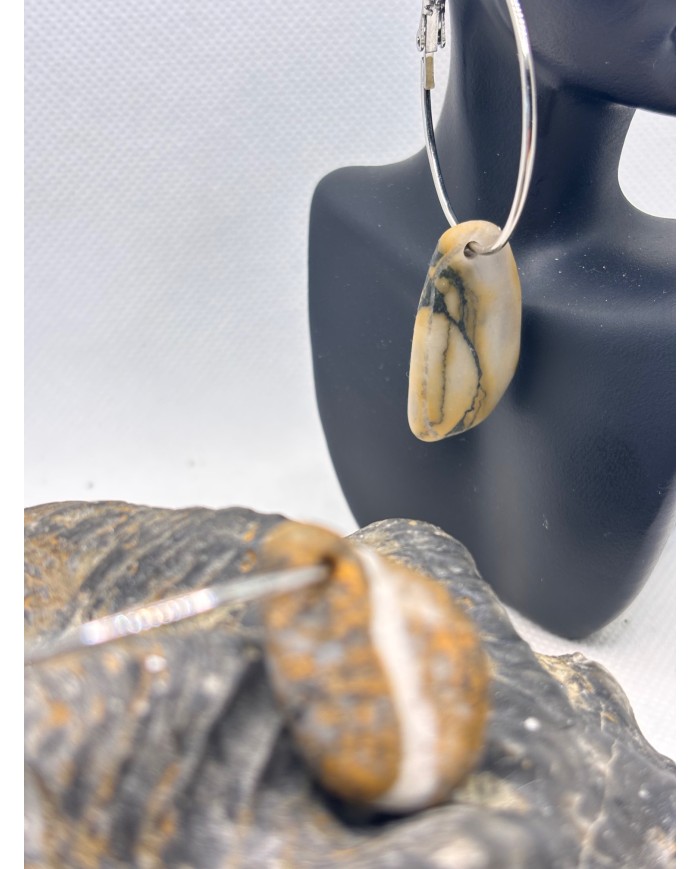 PENDIENTES ARTESANOS DE PIEDRAS DEL MEDITERRANEO