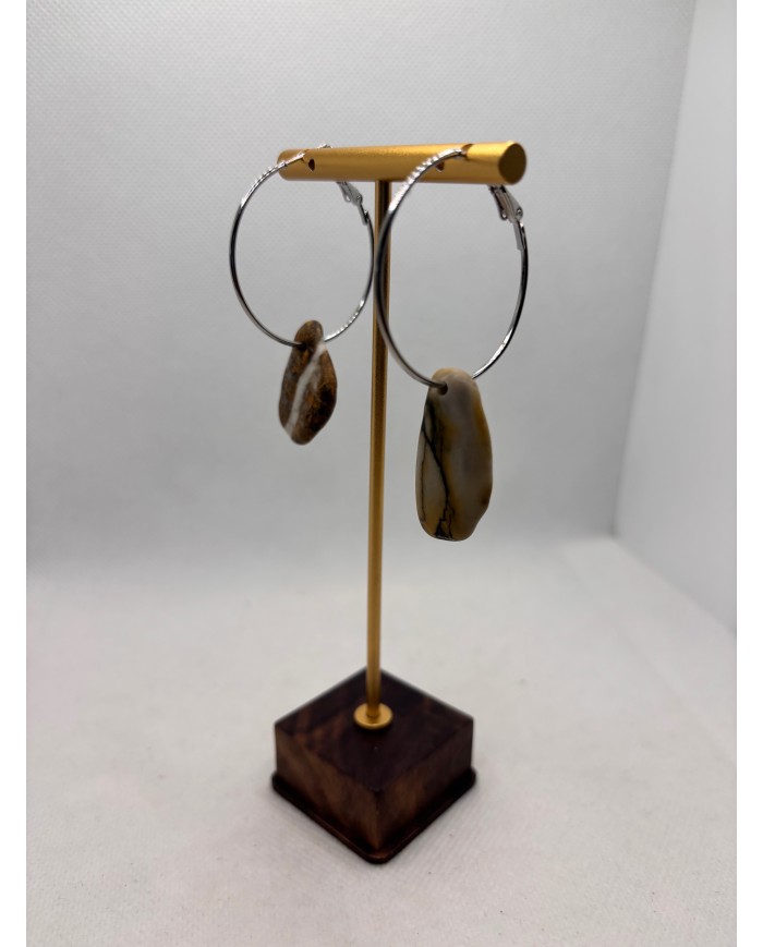 PENDIENTES ARTESANOS DE PIEDRAS DEL MEDITERRANEO