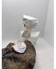 PENDIENTES ARTESANOS DE AZULEJOS DEL MAR DESGASTADOS