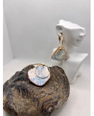 PENDIENTES ARTESANOS DE AZULEJOS DEL MAR DESGASTADOS