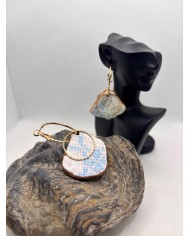 PENDIENTES ARTESANOS DE AZULEJOS DEL MAR DESGASTADOS