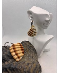 PENDIENTES ARTESANOS DE TROCITOS DE CONCHA DEL MEDITERRANEO