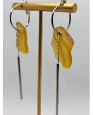 PENDIENTES ARTESANOS DE CRISTAL MARINO O LÁGRIMAS DE SIRENA