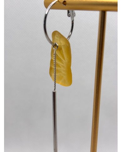 PENDIENTES ARTESANOS DE CRISTAL MARINO O LÁGRIMAS DE SIRENA