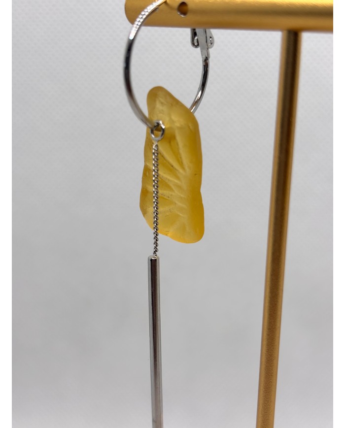 PENDIENTES ARTESANOS DE CRISTAL MARINO O LÁGRIMAS DE SIRENA