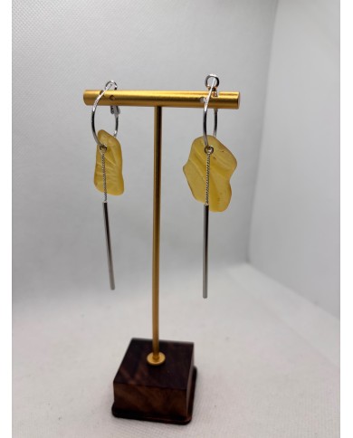 PENDIENTES ARTESANOS DE CRISTAL MARINO O LÁGRIMAS DE SIRENA