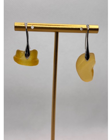 PENDIENTES ARTESANOS DE CRISTAL MARINO O LÁGRIMAS DE SIRENA