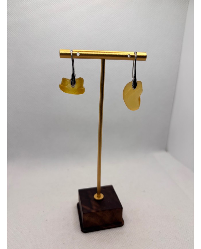 PENDIENTES ARTESANOS DE CRISTAL MARINO O LÁGRIMAS DE SIRENA