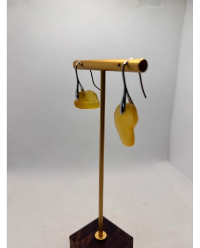 PENDIENTES ARTESANOS DE CRISTAL MARINO O LÁGRIMAS DE SIRENA