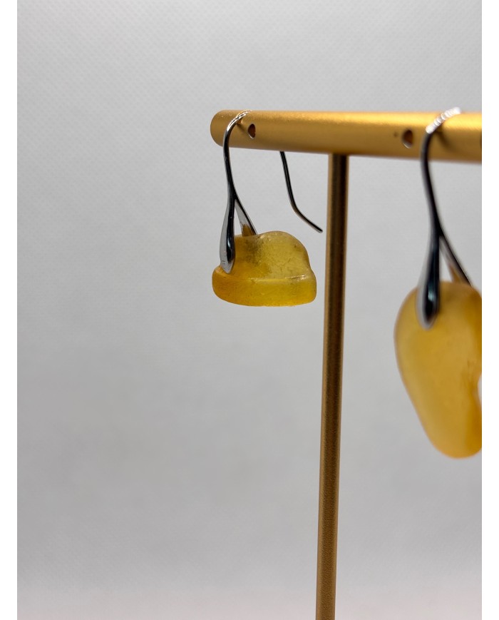 PENDIENTES ARTESANOS DE CRISTAL MARINO O LÁGRIMAS DE SIRENA