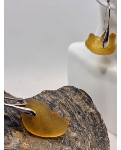 PENDIENTES ARTESANOS DE CRISTAL MARINO O LÁGRIMAS DE SIRENA