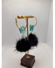 PENDIENTES ARTESANOS DE CRISTAL MARINO