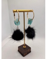 PENDIENTES ARTESANOS DE CRISTAL MARINO