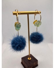 PENDIENTES ARTESANOS DE CRISTAL MARINO O LÁGRIMAS DE SIRENA