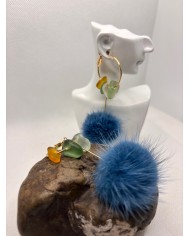 PENDIENTES ARTESANOS DE CRISTAL MARINO O LÁGRIMAS DE SIRENA