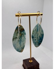 PENDIENTES ARTESANOS DE HOJA NATURAL ESQUELETIZADA