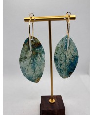 PENDIENTES ARTESANOS DE HOJA NATURAL ESQUELETIZADA