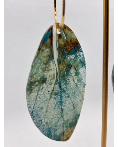PENDIENTES ARTESANOS DE HOJA NATURAL ESQUELETIZADA