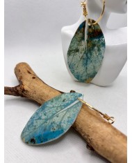 PENDIENTES ARTESANOS DE HOJA NATURAL ESQUELETIZADA