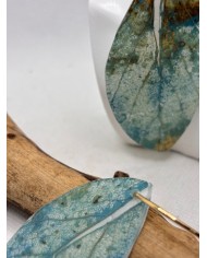 PENDIENTES ARTESANOS DE HOJA NATURAL ESQUELETIZADA
