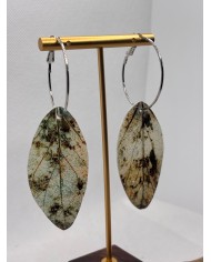 PENDIENTES ARTESANOS DE HOJA NATURAL ESQUELETIZADA