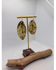 PENDIENTES ARTESANOS DE HOJA NATURAL ESQUELETIZADA