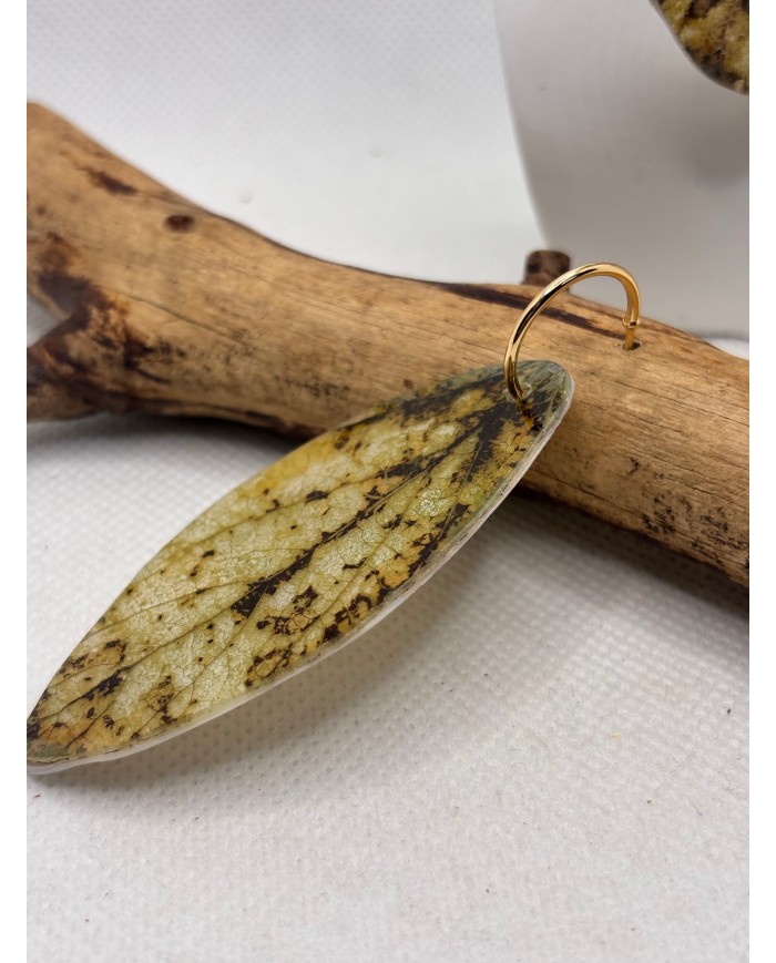 PENDIENTES ARTESANOS DE HOJA NATURAL ESQUELETIZADA