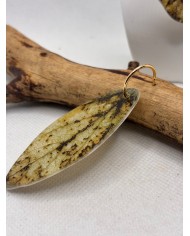 PENDIENTES ARTESANOS DE HOJA NATURAL ESQUELETIZADA