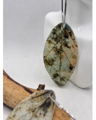 PENDIENTES ARTESANOS DE HOJA NATURAL ESQUELETIZADA
