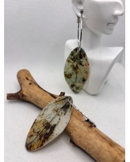 PENDIENTES ARTESANOS DE HOJA NATURAL ESQUELETIZADA