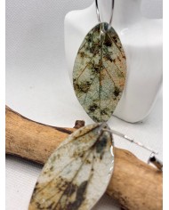 PENDIENTES ARTESANOS DE HOJA NATURAL ESQUELETIZADA