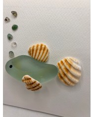 ILUSTRACIÓN CON CRISTAL MARINO  ARTESANAL