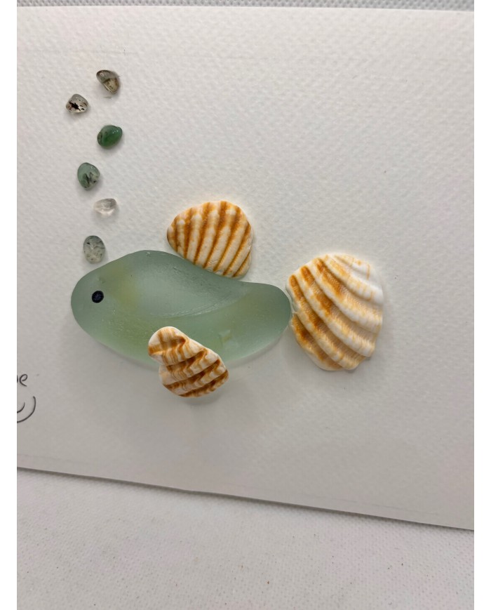 ILUSTRACIÓN CON CRISTAL MARINO  ARTESANAL