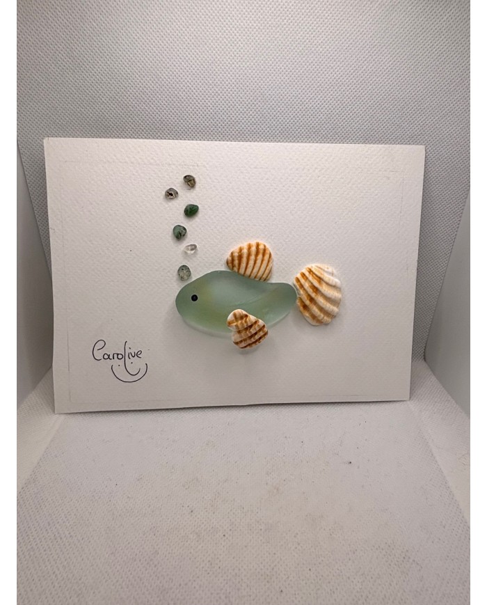 ILUSTRACIÓN CON CRISTAL MARINO  ARTESANAL