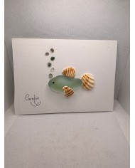 ILUSTRACIÓN CON CRISTAL MARINO  ARTESANAL