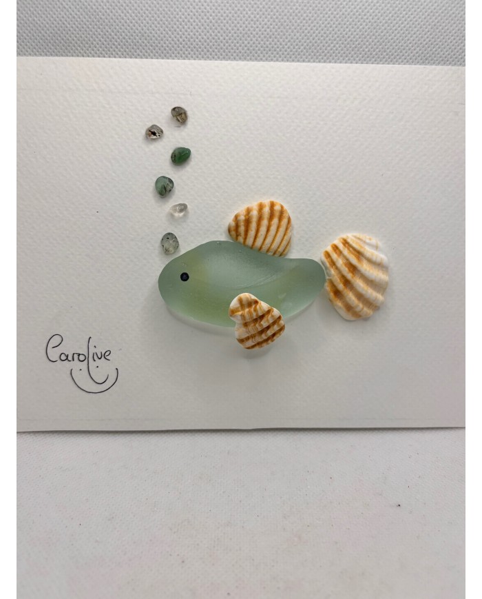 ILUSTRACIÓN CON CRISTAL MARINO  ARTESANAL