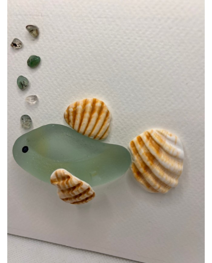 ILUSTRACIÓN CON CRISTAL MARINO  ARTESANAL