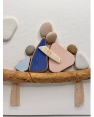 ILUSTRACIÓN HECHA CON TROCITOS DE MAR